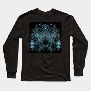ABSTRACT PATTERN BLUE Long Sleeve T-Shirt
